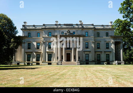 The front of the Vanderbilt Mansion in Hyde Park New York. Stock Photo