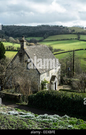 Laurie Lee's former house in Slad, Gloucestershire Stock Photo