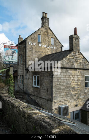 Laurie Lee's favourite pub, The Woolpack in Slad, Gloucestershire Stock Photo