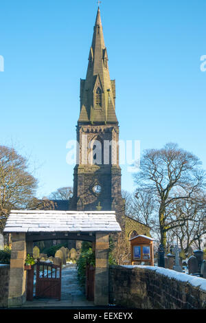 Emmanuel church in  Holcombe village,Ramsbottom,Lancashire,England Stock Photo
