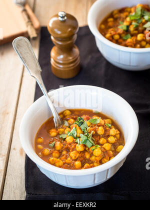 Vegan chickpea curry. Stock Photo