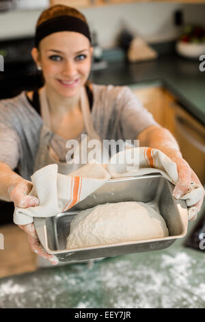Young baker preparing artisan sourdough dinner rolls Stock Photo - Alamy