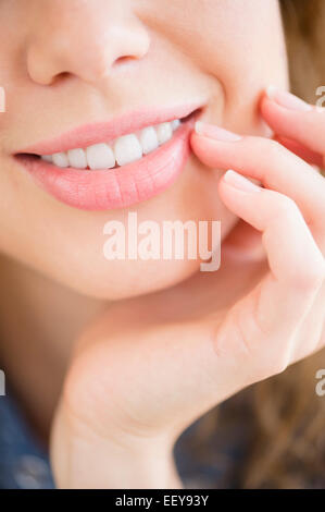 Close-up of woman's lips Stock Photo