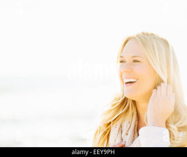 Portrait of smiling woman Stock Photo