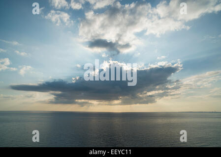 USA, Massachusetts, Cape Cod, Dramatic cloud formation over Cape Cod Bay Stock Photo