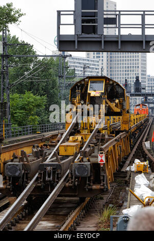 Berlin, Germany, track renewal on the Berlin Stadtbahn Stock Photo