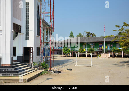 Children School Building at countryside in Thailand Stock Photo