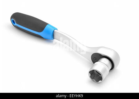 ratchet wrench on white Stock Photo