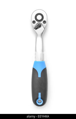 socket ratchet wrench on white Stock Photo