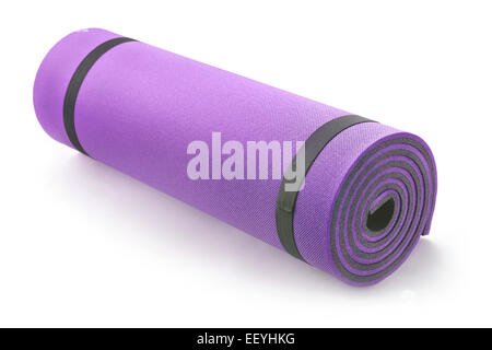 fitness insulation mat on white Stock Photo