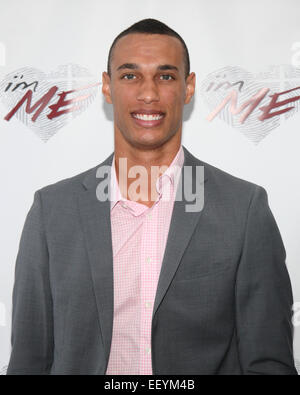 NY Jets Wide Receiver David Nelson hosts the NYC launch of i'mME event at Hotel Chantelle Rooftop  Featuring: David Nelson Where: New York City, New York, United States When: 21 Jul 2014 Stock Photo