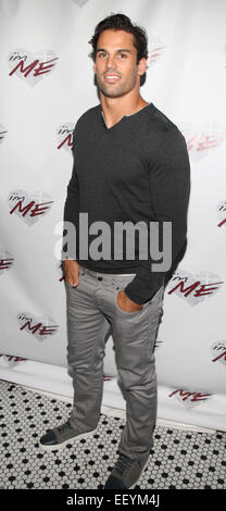 NY Jets Wide Receiver David Nelson hosts the NYC launch of i'mME event at Hotel Chantelle Rooftop  Featuring: Eric Decker Where: New York City, New York, United States When: 21 Jul 2014 Stock Photo