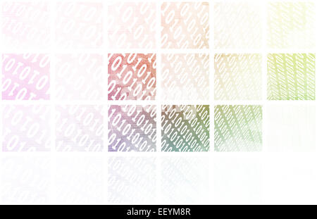 Binary Blocks as a Technology Concept Art Stock Photo