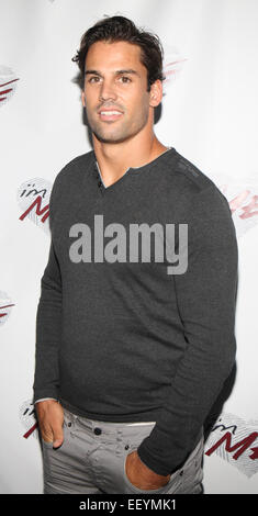 NY Jets Wide Receiver David Nelson hosts the NYC launch of i'mME event at Hotel Chantelle Rooftop  Featuring: Eric Decker Where: New York City, New York, United States When: 21 Jul 2014 Stock Photo