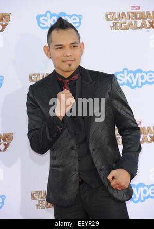 Film Premiere of Guardians of the Galaxy  Featuring: Nonito Donaire Where: Los Angeles, California, United States When: 22 Jul 2014 Stock Photo