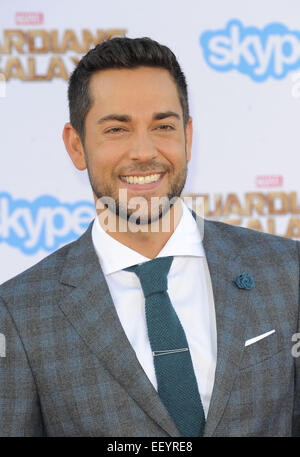 Film Premiere of Guardians of the Galaxy  Featuring: Zachary Levi Where: Los Angeles, California, United States When: 22 Jul 2014 Stock Photo