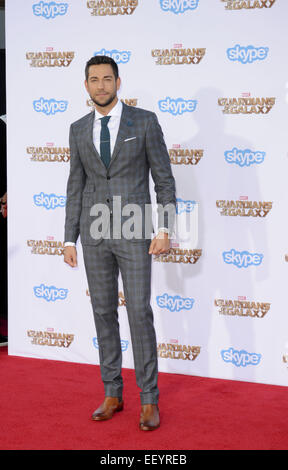 Film Premiere of Guardians of the Galaxy  Featuring: Zachary Levi Where: Los Angeles, California, United States When: 22 Jul 2014 Stock Photo