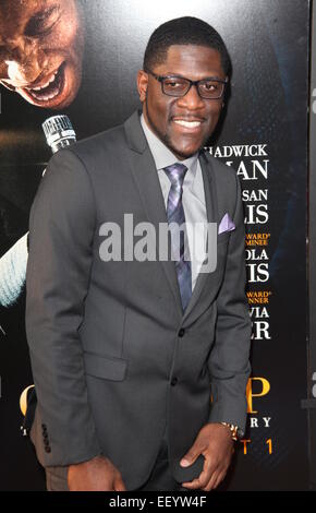 Universal Pictures and Imagine Entertainment present the world premiere of 'Get On Up' at The Apollo Theater - Arrivals  Featuring: Jamell Richardson Where: New York, United States When: 21 Jul 2014 Stock Photo