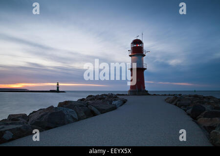 The Mole in Warnemuende (Germany). Stock Photo