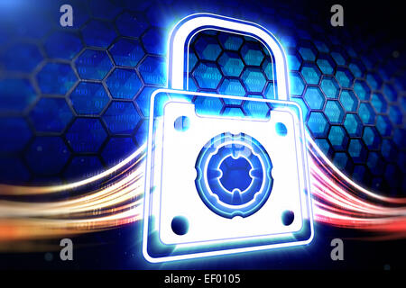 Padlock as a symbol of information safety Stock Photo