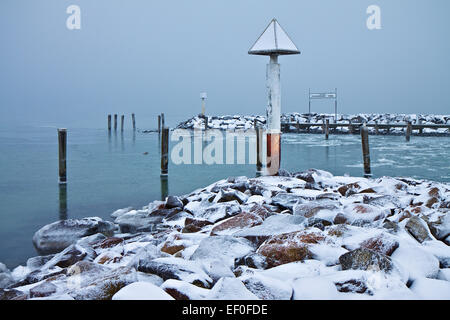 The Port of Timm village on the island of Poel. Stock Photo