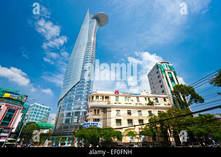 HO CHI MINH CITY - DECEMBER 18: The Bitexco Financial Tower is the tallest building in Vietnam, inaugurated in 30 october 2010. Stock Photo