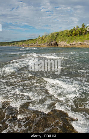 Independent territory of New Zealand, Polynesia, Niue, Alofi. Niue is a large standalone coral atoll. Stock Photo