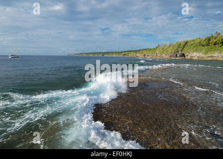 Independent territory of New Zealand, Polynesia, Niue, Alofi. Niue is a large standalone coral atoll. Stock Photo