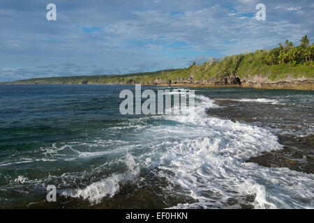 Independent territory of New Zealand, Polynesia, Niue, Alofi. Niue is a large standalone coral atoll. Stock Photo