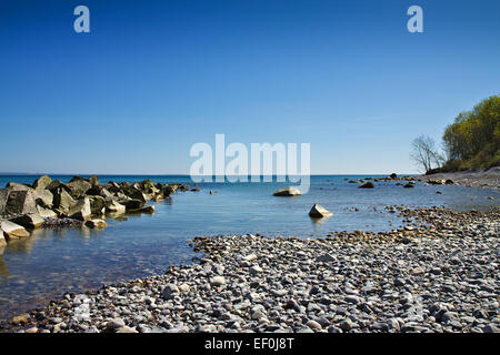 The Baltic Sea coast on the island. Stock Photo