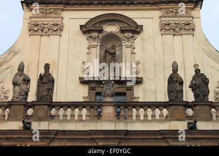 Facade of Saint Salvator church in Prague, Czech Republic Stock Photo