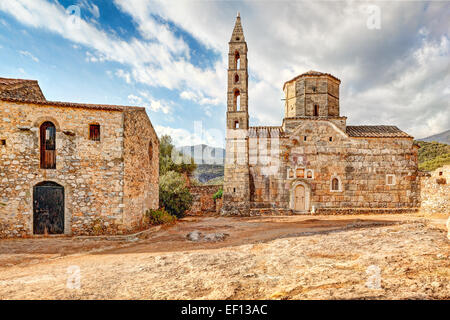 Saint Spyridonas in the old town of Kardamyli in Mani, Greece Stock Photo