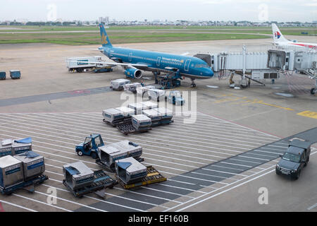 Vietnamese Airlines Plane at Tan Son Nhat International Airport Ho Chi Minh City Stock Photo