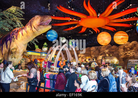 Orlando Florida,Lake Buena Vista,Downtown Disney Springs,shopping shopper shoppers shop shops market markets marketplace buying selling,retail store s Stock Photo