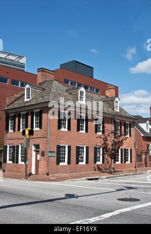 Star Spangled Banner House, 844 East Pratt Street,  Baltimore, Maryland Stock Photo