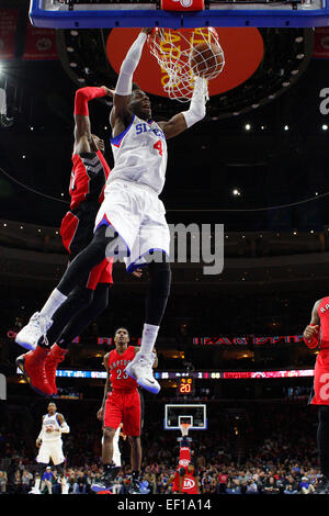 31 January 2015: Toronto Raptors center Jonas Valanciunas (17) scores ...