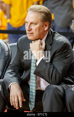 Nebraska head basketball coach Tom Miles responds to a question during ...