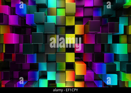 Colorful blocks abstract background Stock Photo