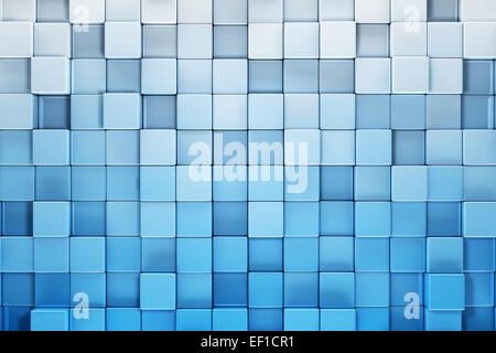 Blue blocks abstract background Stock Photo