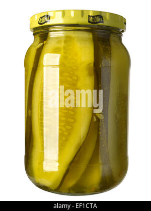 Glass jar of pickles Stock Photo