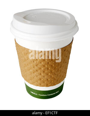 Iconic Paper Take-out coffee cup on white background Stock Photo