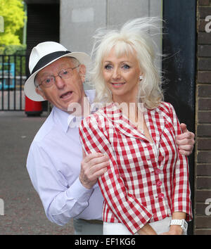 Paul Daniels and wife Debbie McGee outside ITV Studios today  Featuring: Debbie McGee,Paul Daniels Where: London, United Kingdom When: 23 Jul 2014 Stock Photo