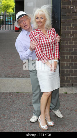 Paul Daniels and wife Debbie McGee outside ITV Studios today  Featuring: Debbie McGee,Paul Daniels Where: London, United Kingdom When: 23 Jul 2014 Stock Photo