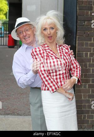 Paul Daniels and wife Debbie McGee outside ITV Studios today  Featuring: Debbie McGee,Paul Daniels Where: London, United Kingdom When: 23 Jul 2014 Stock Photo