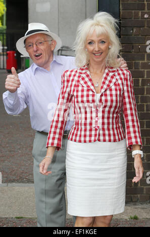 Paul Daniels and wife Debbie McGee outside ITV Studios today  Featuring: Debbie McGee,Paul Daniels Where: London, United Kingdom When: 23 Jul 2014 Stock Photo