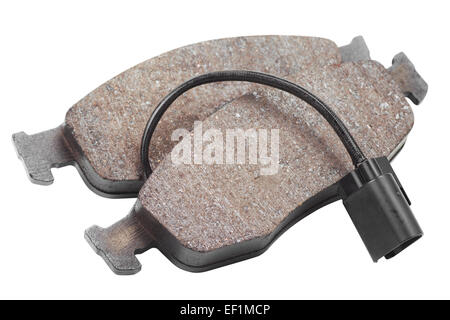 two brake pads isolated on white background Stock Photo