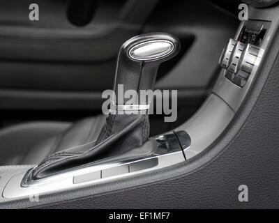 automatic gear shift in car Stock Photo