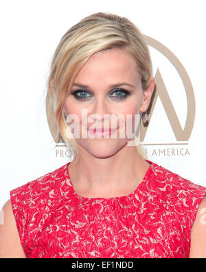 Los Angeles, California, USA. 24th Jan, 2015. Reese Witherspoon attends The PGA'S 26th Annual Producers Guild Awards held at The Hyatt Regency Century Plaza on January 24th. 2015 in Los Angeles, California. USA. © TLeopold/Globe Photos/ZUMA Wire/Alamy Live News Stock Photo