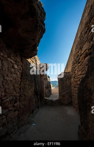 Dolmen de Viera, a megalithic burial mound located near near Antequera, Málaga, Spain. Stock Photo