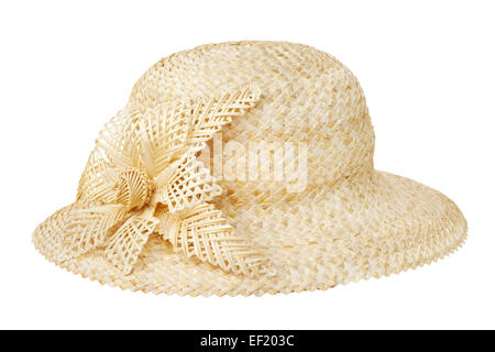 straw hat, isolated on white Stock Photo